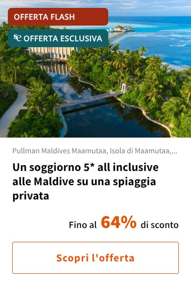 Un soggiorno 5* all inclusive alle Maldive su una spiaggia privata
