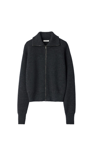 Wool zipped cardigan