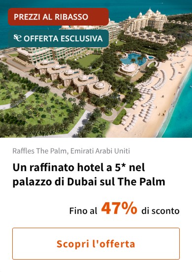 Un raffinato hotel a 5* nel palazzo di Dubai sul The Palm