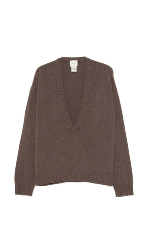 Wool v-necked jumper