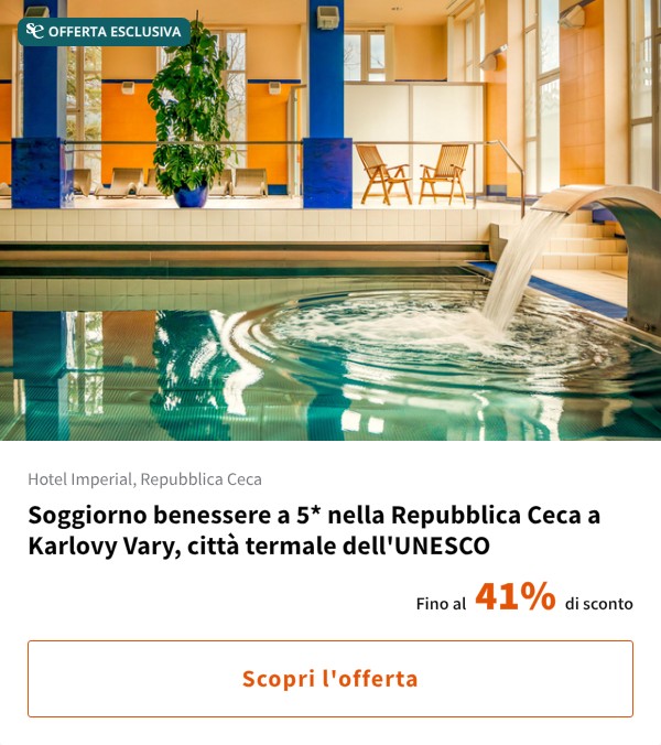 Soggiorno benessere a 5* nella Repubblica Ceca a Karlovy Vary, città termale dell'UNESCO