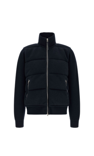 Quilted Knit Panel Jacket