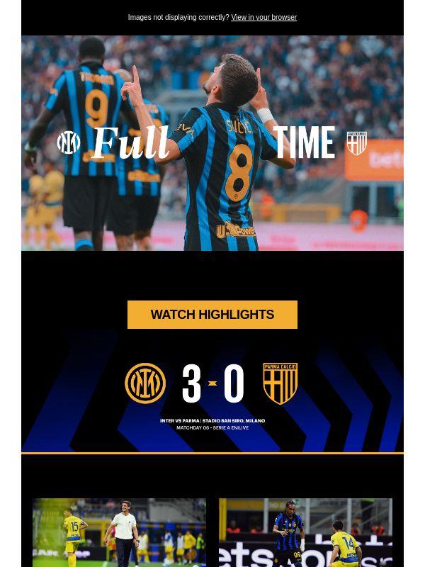 Match review, Inter-Parma 3-0 | Tre gol e tre punti, l’Inter è tornata
