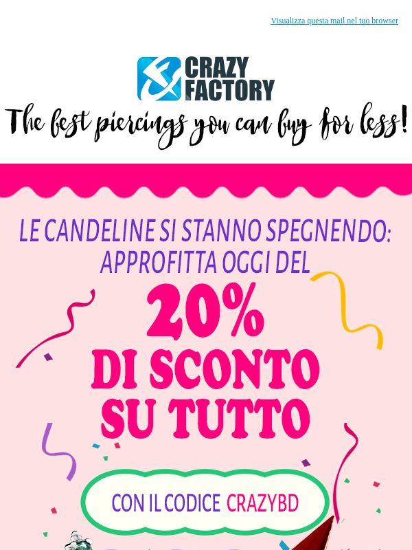⏰ Questa offerta speciale scade oggi, ! Lo sconto del 20% su tutto scade a mezzanotte.