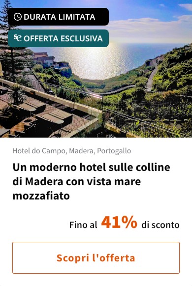 Un moderno hotel sulle colline di Madera con vista mare mozzafiato