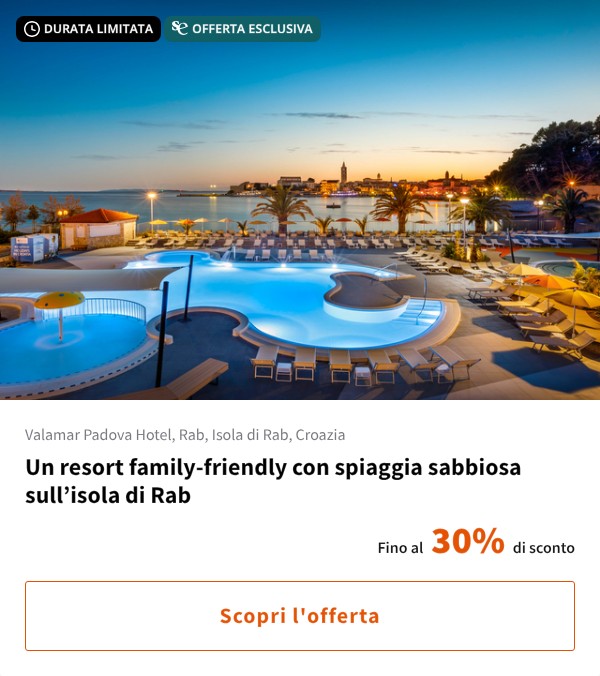 Un resort family-friendly con spiaggia sabbiosa sull%27isola di Rab