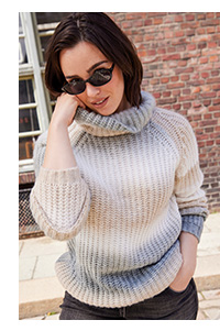 Maglione accogliente con delicato gradiente di colore