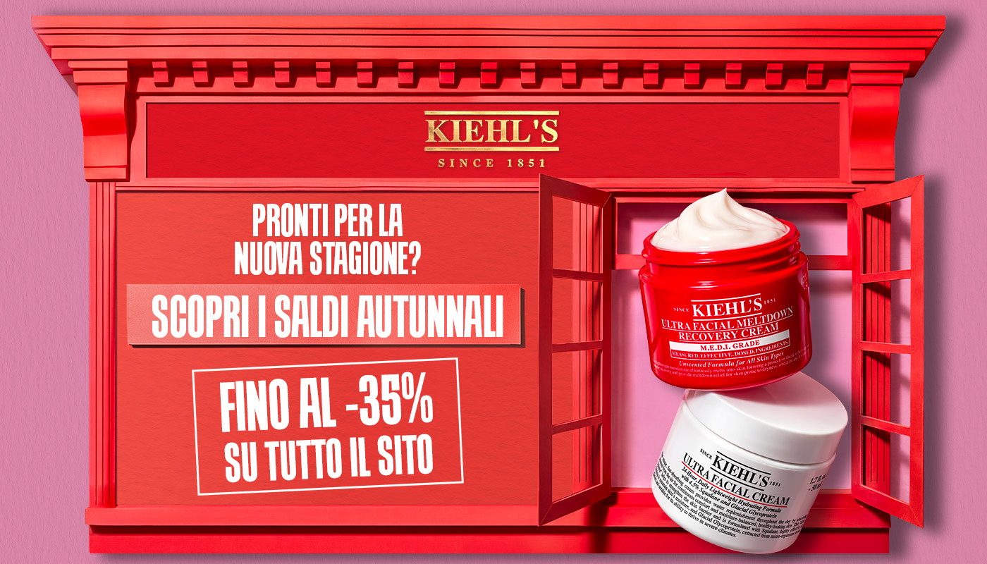 Saldi Autunnali Kiehl's - Pronti per la nuova stagione? Fino al -35% su tutto il sito