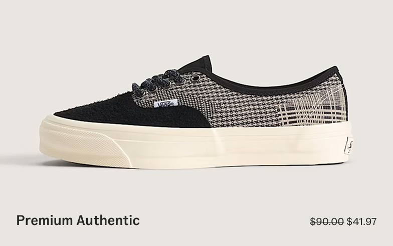 Herringbone Black / Tan Brown Premium Authentic Shoe