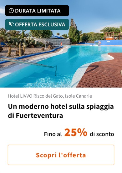 Un moderno hotel sulla spiaggia di Fuerteventura