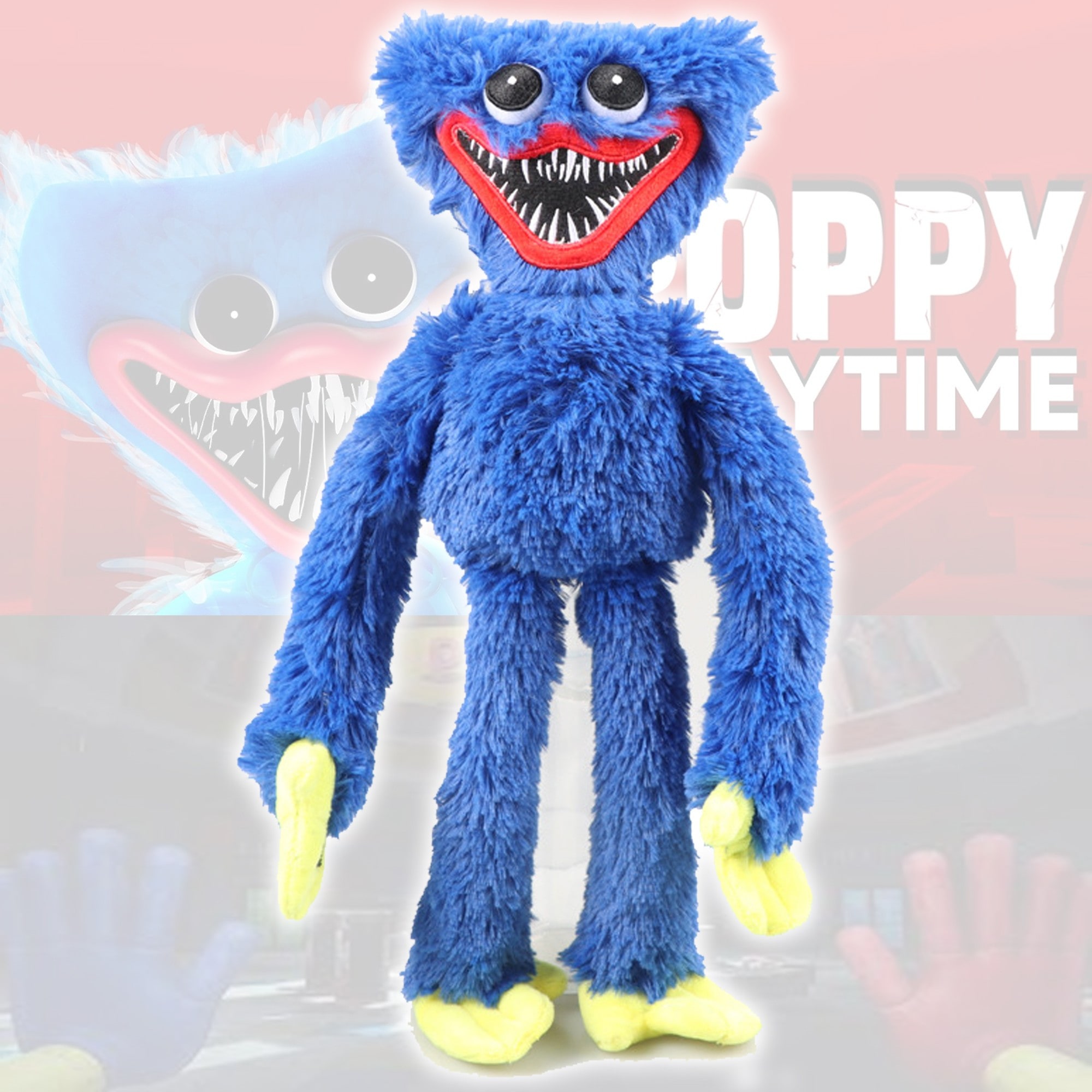 PELUCHE PUPAZZO MORBIDO POPPY PLAYTIME HUGGY WUGGY PLUSH DOLL GIOCO RAGAZZI 40CM