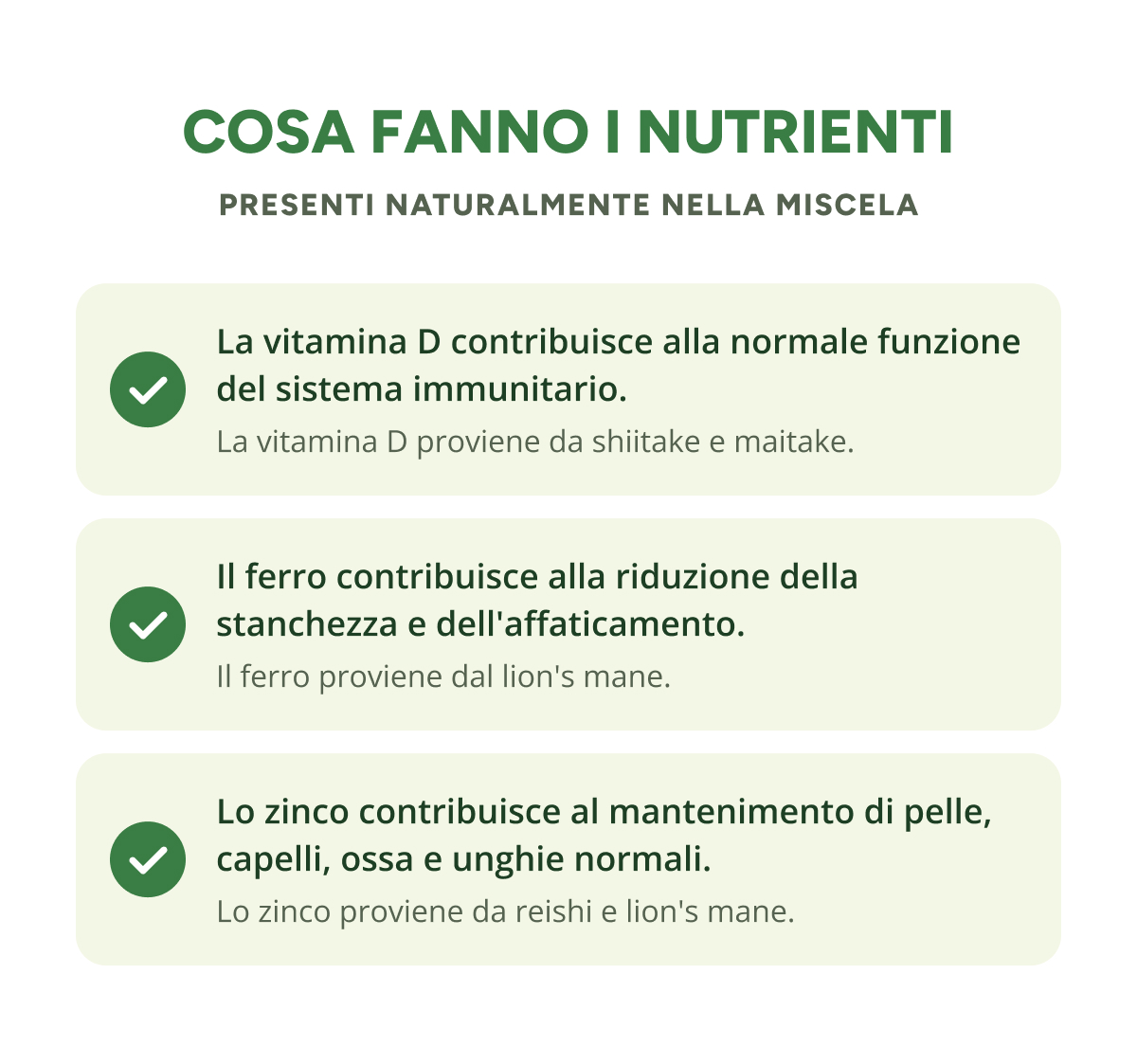 Cosa fanno I nutrienti presenti naturalmente nella miscela La vitamina D contribuisce alla normale funzione del sistema immunitario.