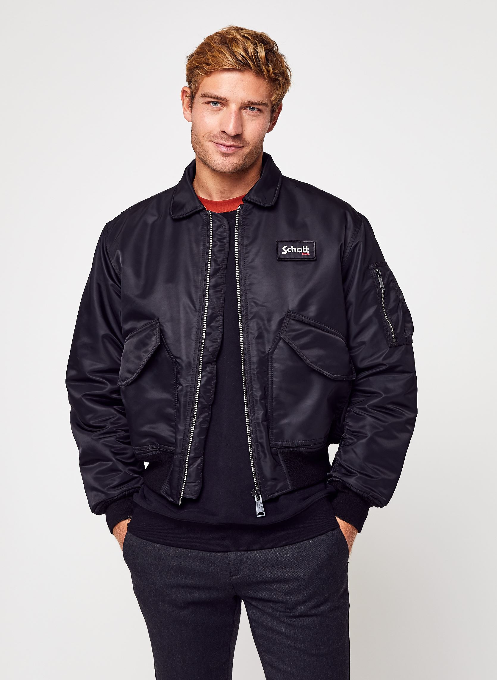 Schott Blousons Blouson Cwu Original Oversize homme noir
