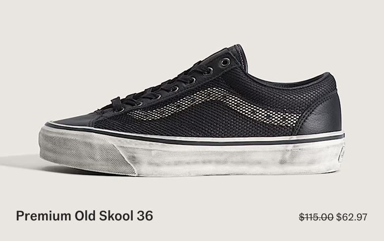 Black Premium Old Skool 36 Shoe