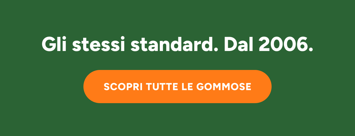 Gli stessi standard. Dal 2006. Scopri tutte le gommose.