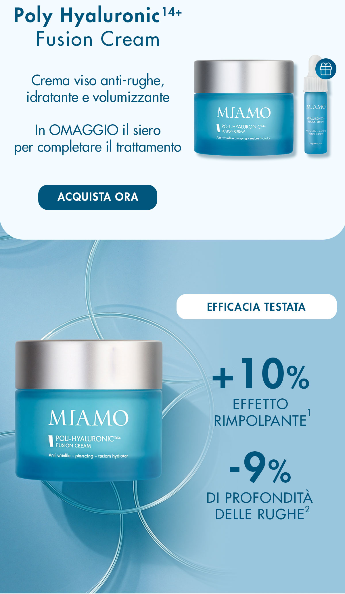 poli-hyalurinic 14+ fusion cream + mini siero hyaluronic