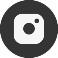 Instagram logo — white camera icon in a rounded square on a dark circular background