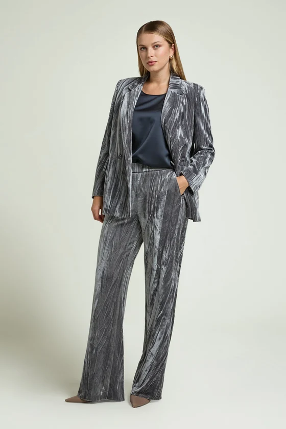 PANTALONI PULL-ON IN VELLUTO FROISSE'