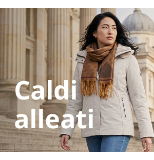 Elegante giacca funzionale con pelliccia sintetica per giorni freddi