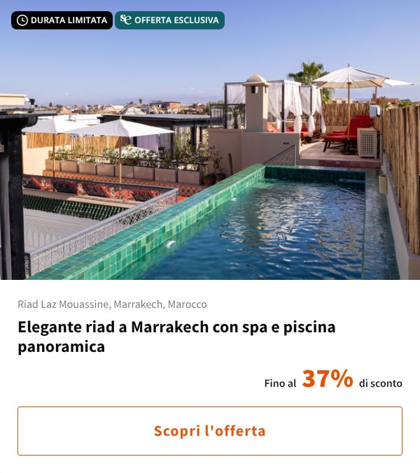Elegante riad a Marrakech con spa e piscina panoramica