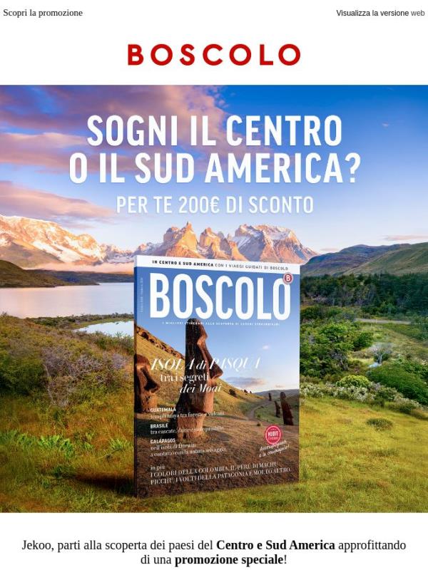 200€ di sconto per viaggiare in Sudamerica
