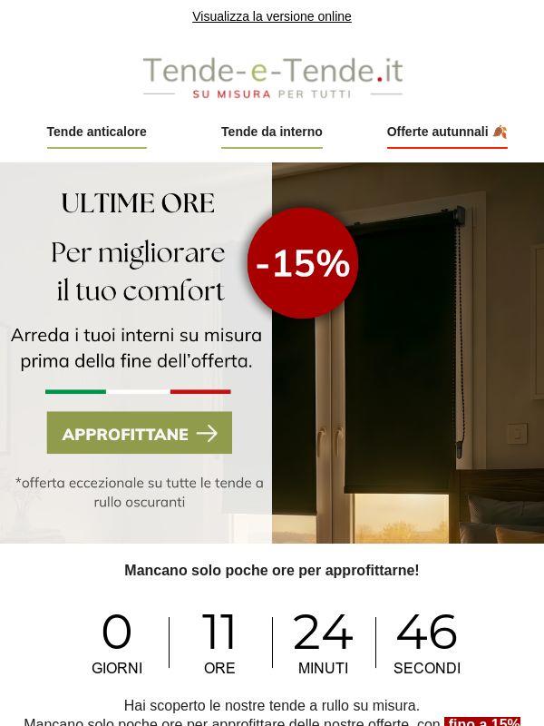 Ultime ore: fino a 15% in regalo