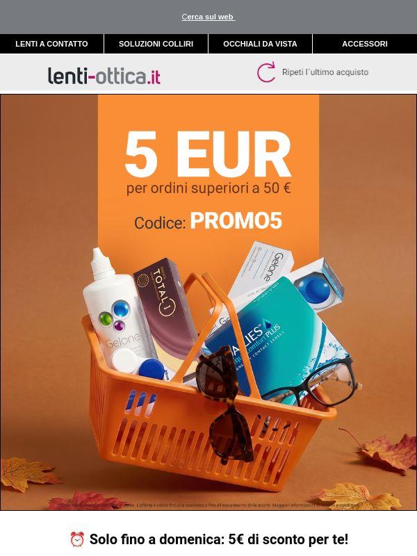 🎁 5€ di sconto sopra i 50€? Usa codice PROMO5 entro domenica