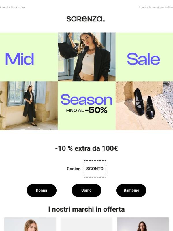 Mid Season Sale: fino al -50% 🍁