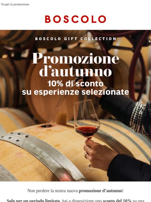Promozione d’autunno: 10% di sconto per te