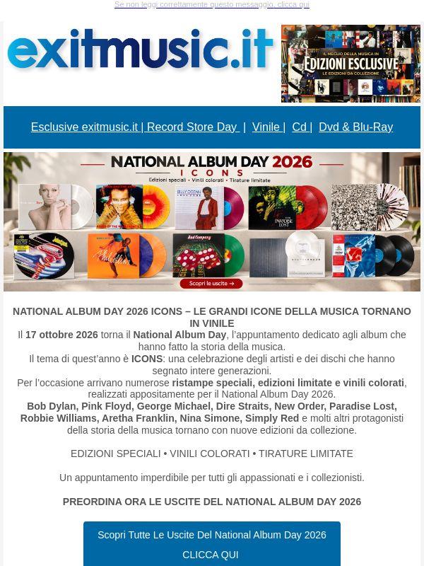 MusicZone @exitmusic.it .. Exclusive National Album Day 2026 Releases And Reissues