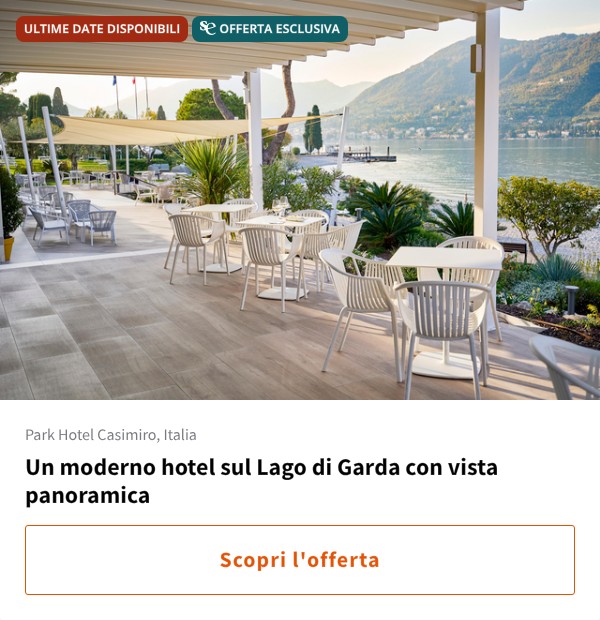 Un moderno hotel sul Lago di Garda con vista panoramica