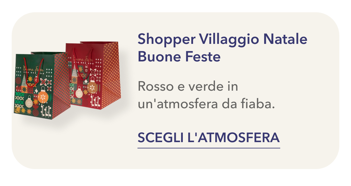Shopper villaggio natale buone feste.