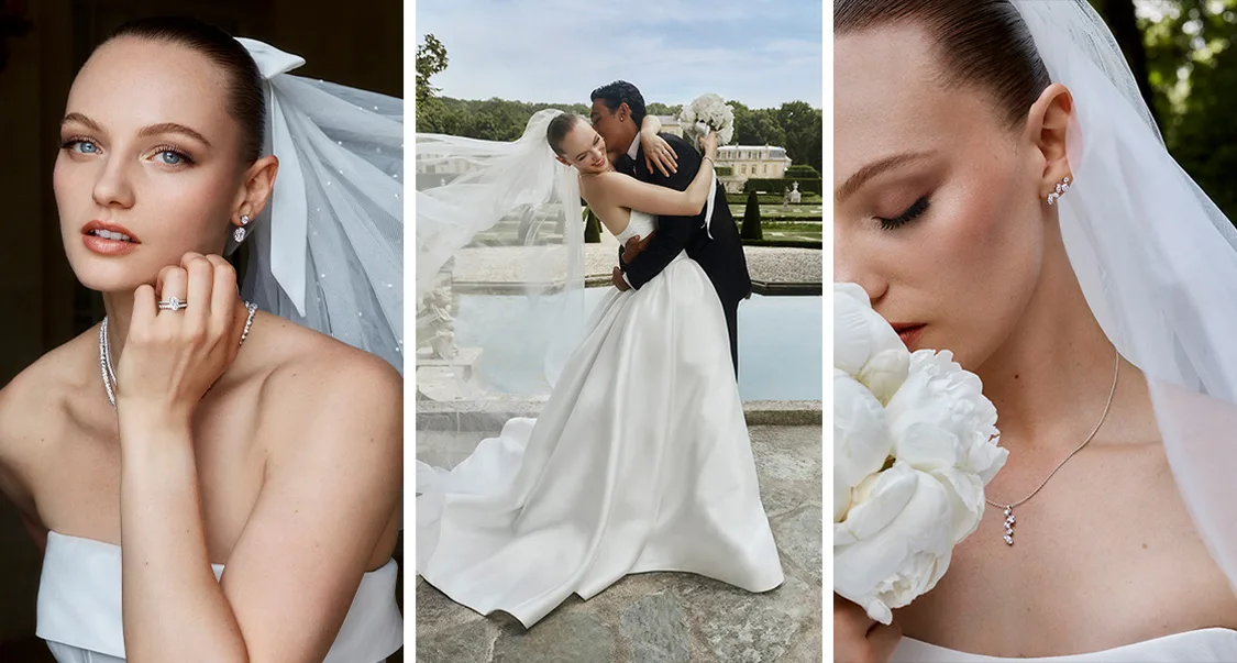 Sposa con gioielli Swarovski Created Diamonds