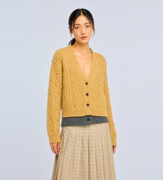 Cardigan Jane giallo, grigio