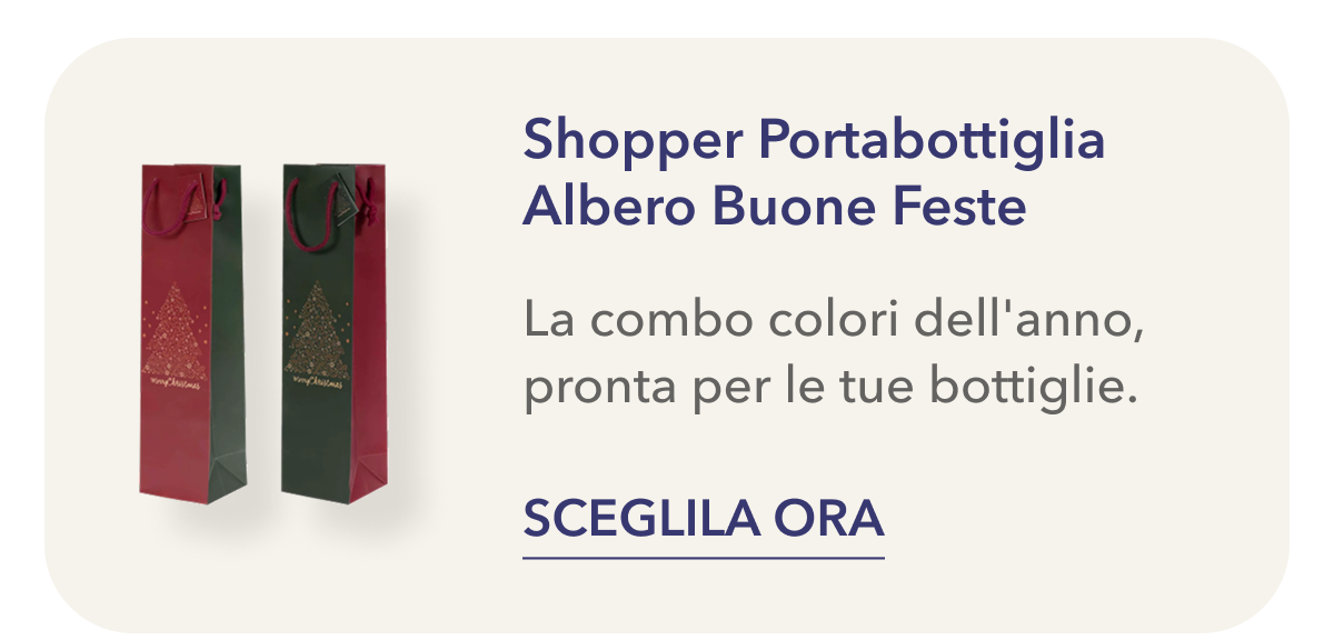 Shopper porta bottiglia  albero buone feste