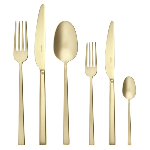 Rock Servizio Posate In Acciaio Inox - Set 36 Pz - Antique Champagne