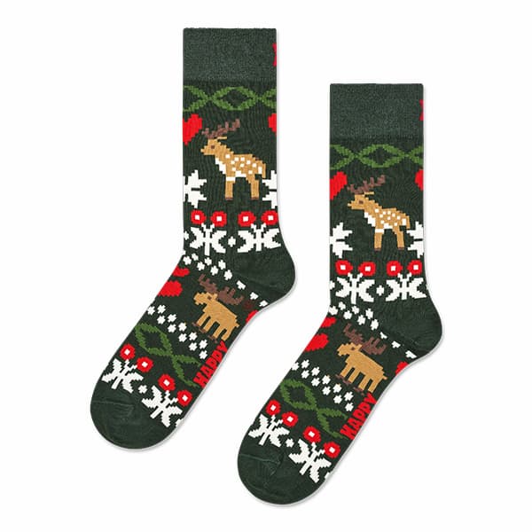 Calzino Fair Isle Reindeer Love