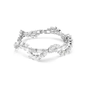 Bracciale Mesmera, Taglio misto, Bianco, Placcato rodio