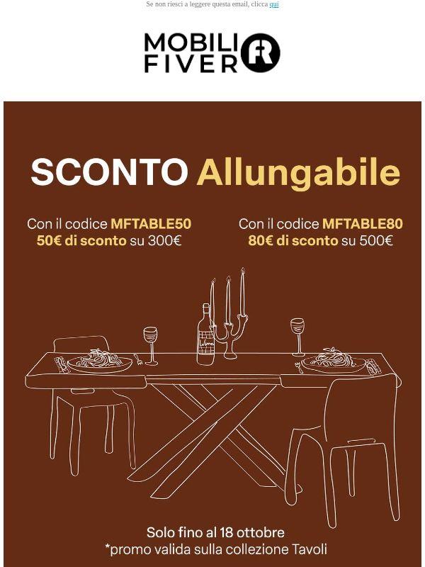 Tavoli scontati fino a 80€: hai tempo fino al 18 ottobre!