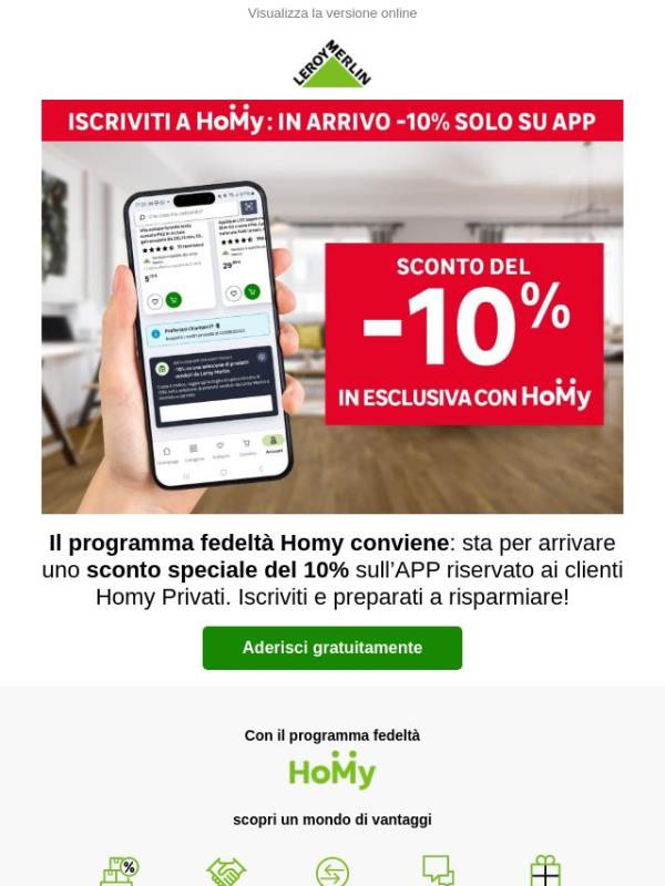 SCONTO APP del -10% in arrivo! 📲