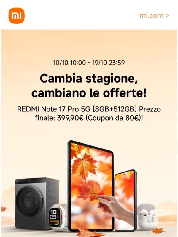 Cambia stagione, cambiano le offerte!