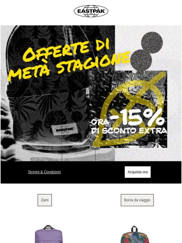 Extra 15% di sconto sui prodotti già in offerta