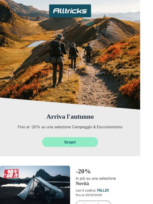 Una promozione speciale per prepararsi all’autunno