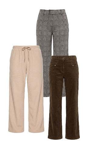 Eleganti pantaloni in corduroy in caldo tono marrone