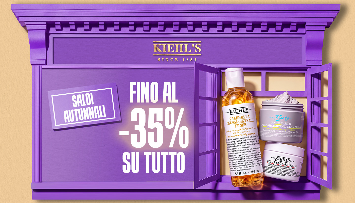 Saldi Autunnali Kiehl's - Pronti per la nuova stagione? Fino al -35% su tutto il sito