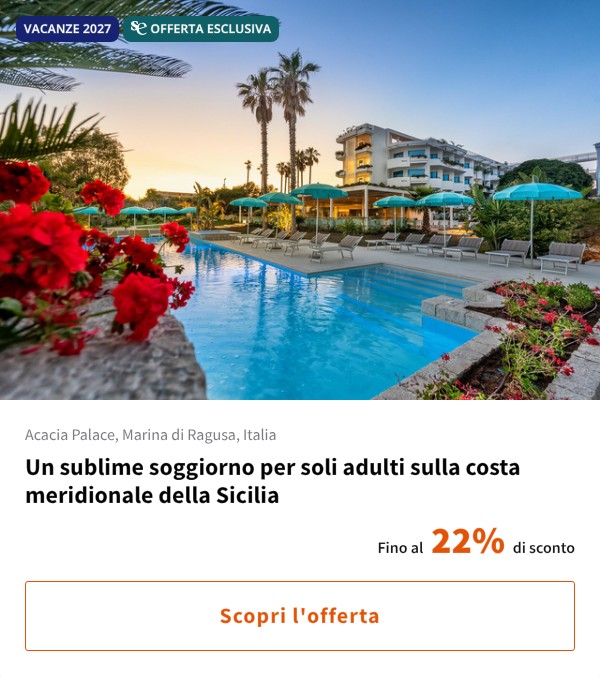 Un sublime soggiorno per soli adulti sulla costa meridionale della Sicilia