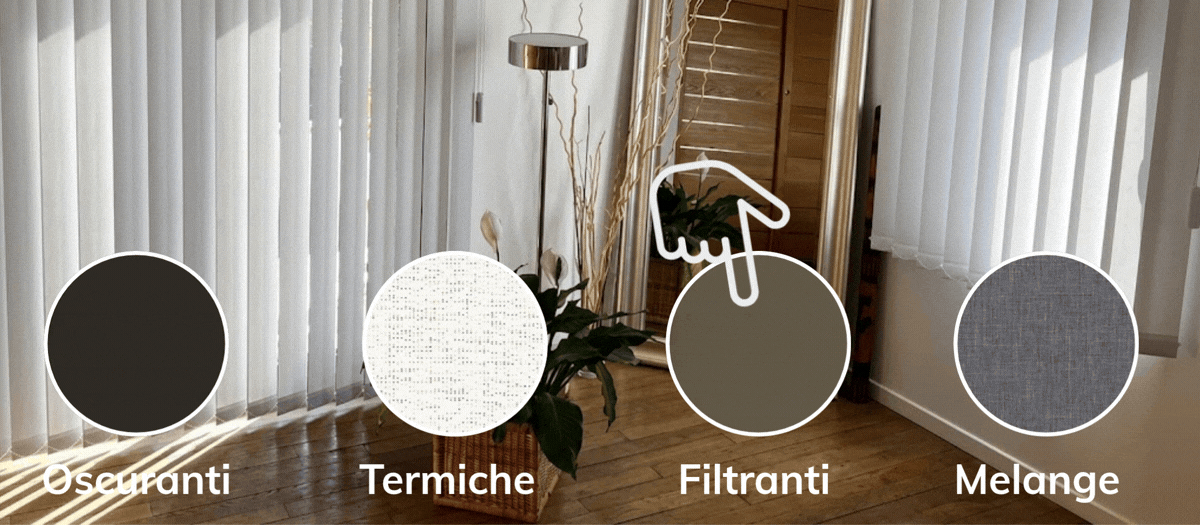 Tessuti per tende a lamelle verticali