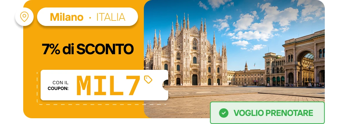 Milano - Italia: 7% di sconto con il coupon: MIL7.