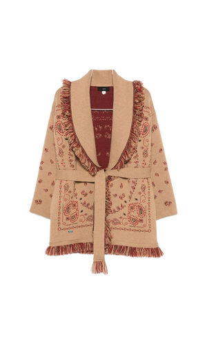 Bandana cashmere cardigan