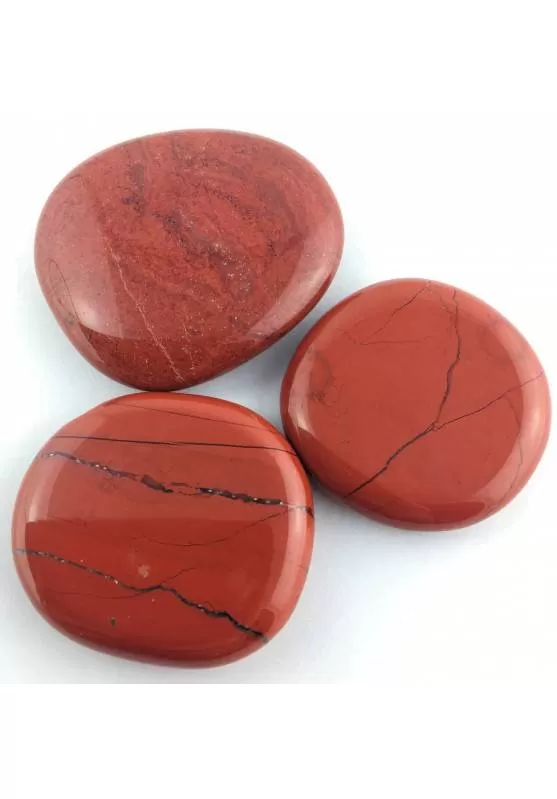 Image of SAPONETTA in DIASPRO ROSSO Burattato Palmstone Cristalloterapia Red Jasper Zen